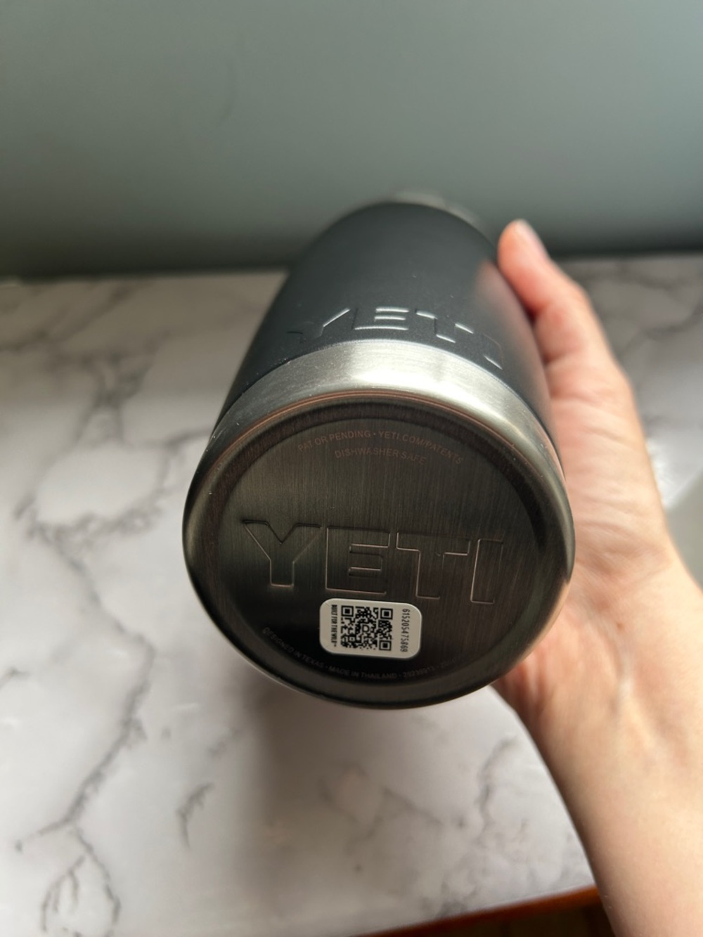 Yeti Tumbler - Matte Black with Stainless Accents. 20oz - Picture 5 of 7